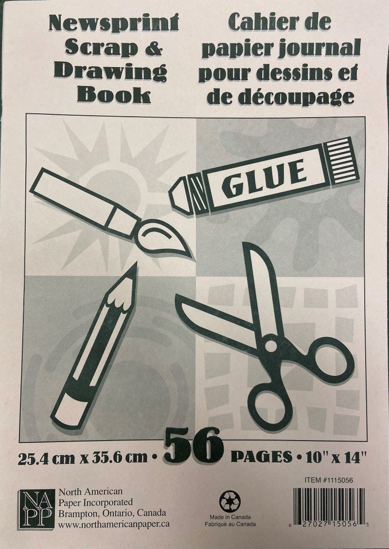 10 x 14 Newsprint Scrapbook 56 pgs