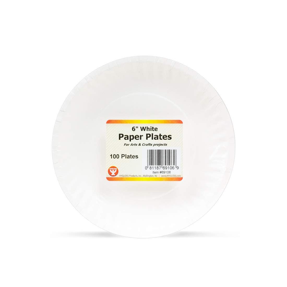 Paper Plates White 6in 100 Pack