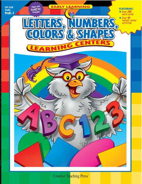 Letters Numbers Color & Shape Learning Centers Ebook