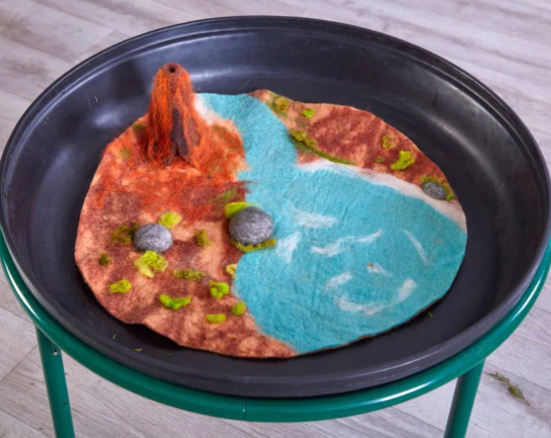 3D Felt Mat Volcano
