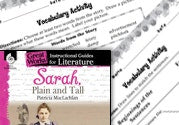 Sarah Plain and Tall Vocabulary Activities Ebook