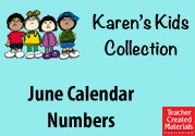 June Calendar Numbers Ebook