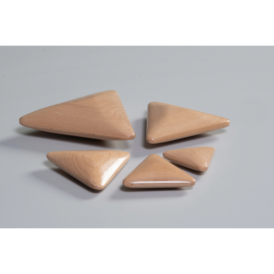 Wooden Stacking Triangles 5 pk