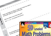 Number and Operations with Fractions Leveled Problems: Compa