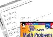 Number and Operations with Fractions Leveled Problems: Solvi