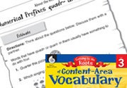 Content-Area Vocabulary Level 3: Numerical Prefixes quadr- a