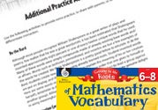 Content-Area Vocabulary Mathematics: Card: Games and Word