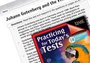 Language Arts Test Preparation Level 4: Johan Gutenberg and