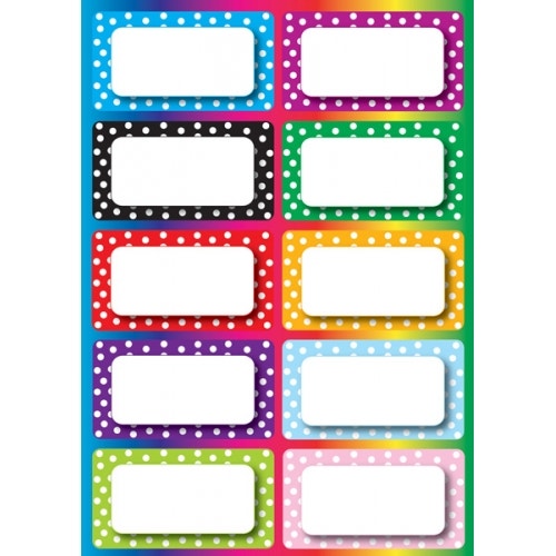 Magnetic Large Nameplates & Labels Color Dots