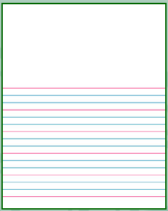 7 x 9 8mm Blank & Ruled Primary Exercise Book 25 Pack