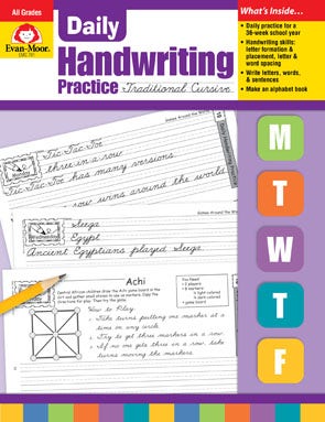 Daily Handwriting Practice Traditional Cursive Ebook