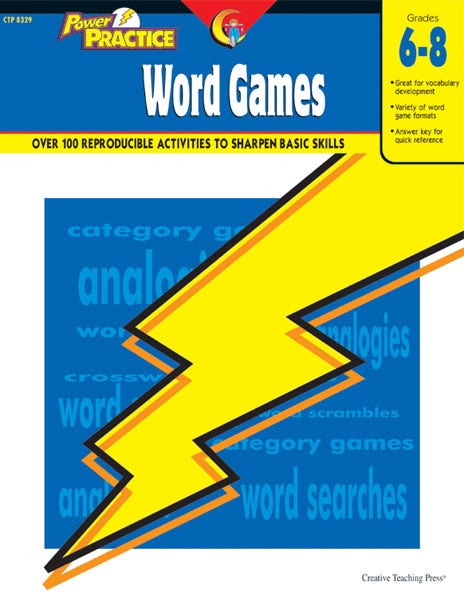 Gr 6-8 Word Games Power Practice Ebook
