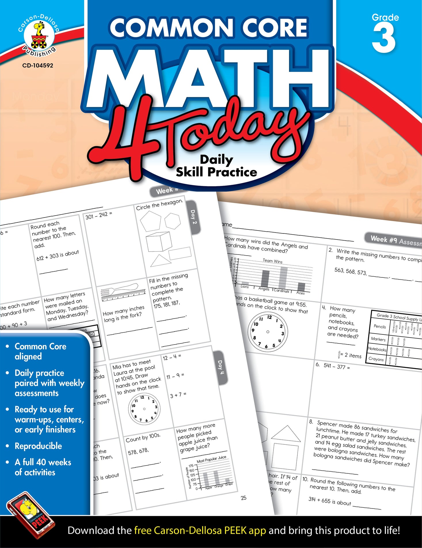 Common Core Math 4 Today Grade 3 Ebook