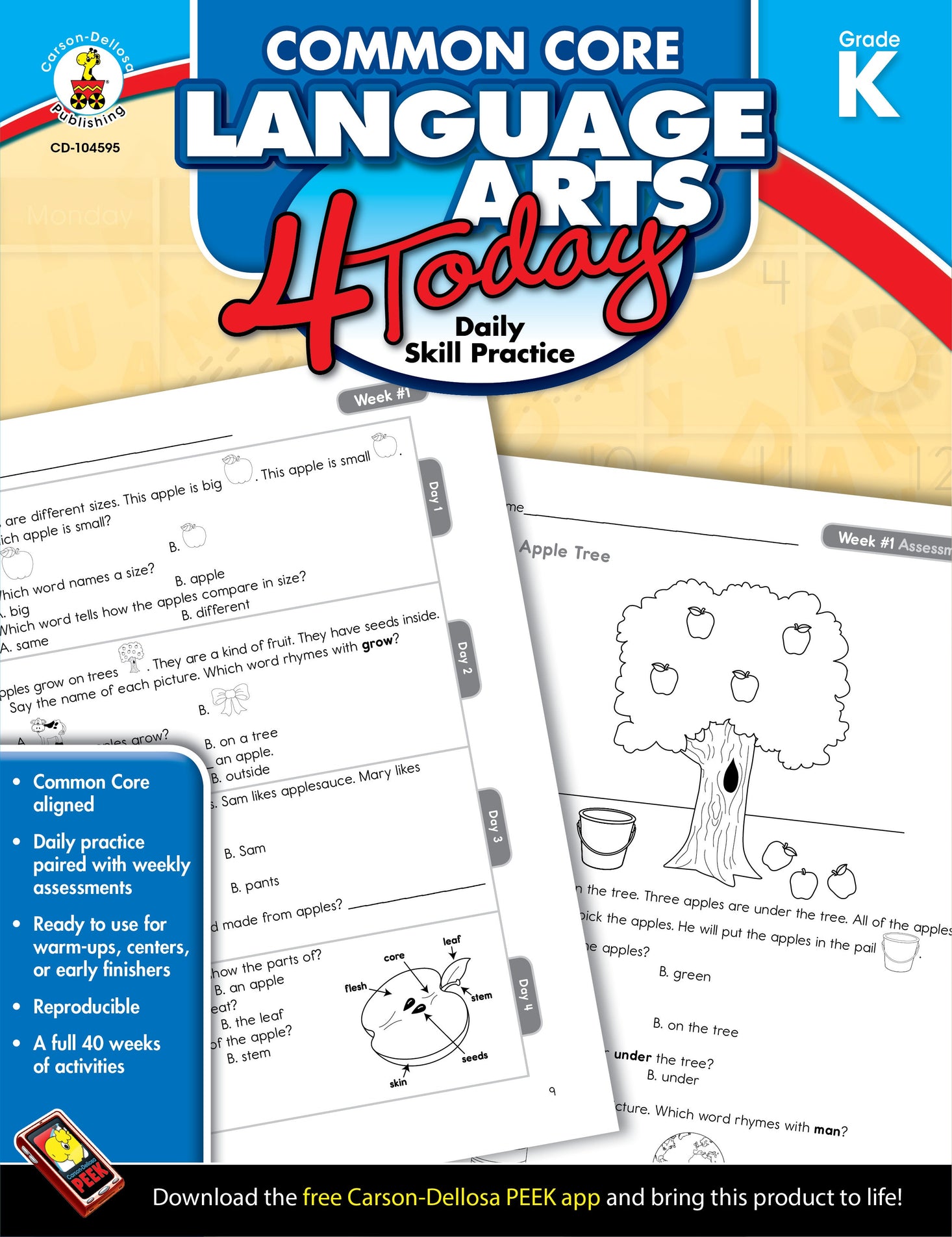 Common Core Language Arts 4 Today Kindergarten Ebook