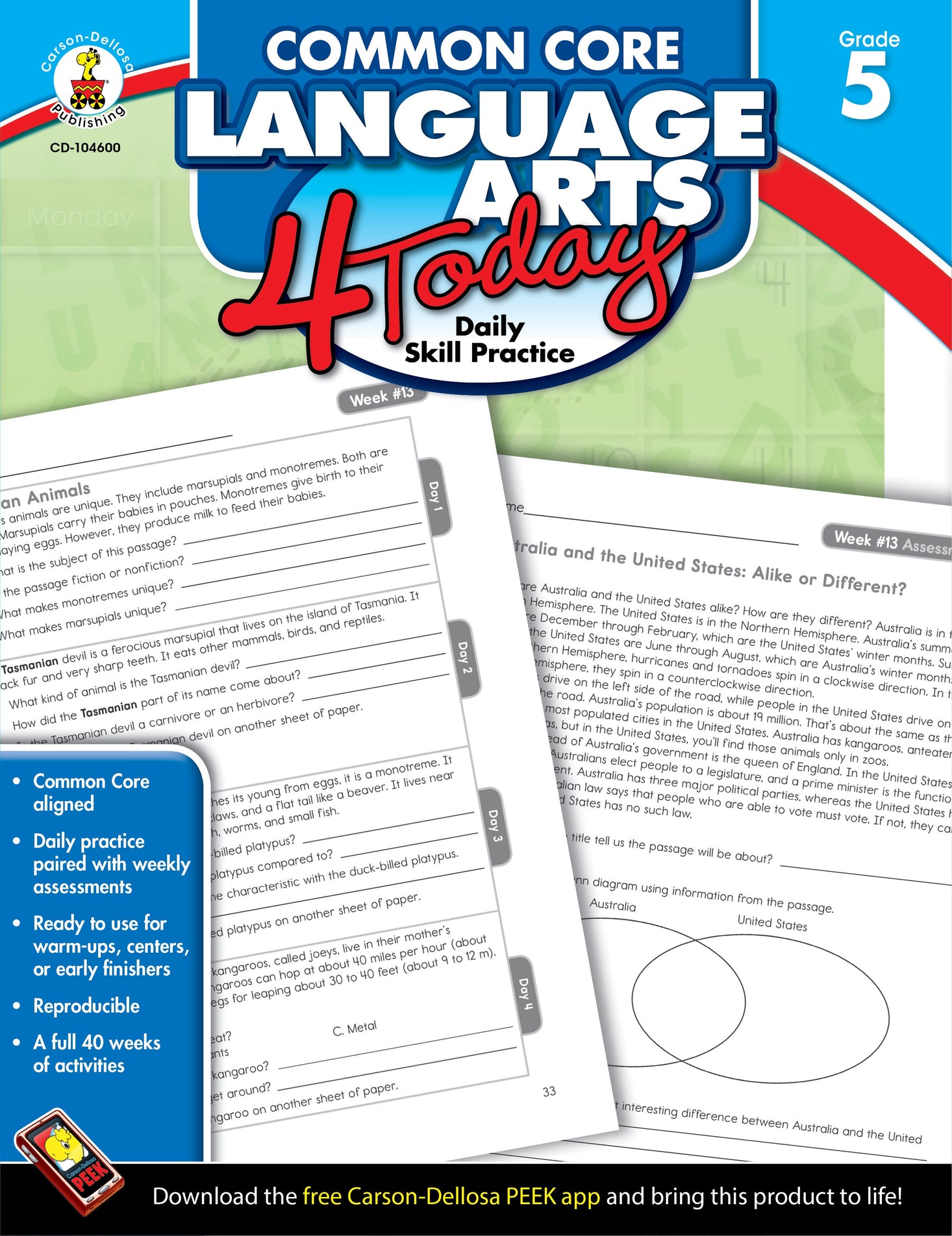 Common Core Language Arts 4 Today Grade 5 Ebook