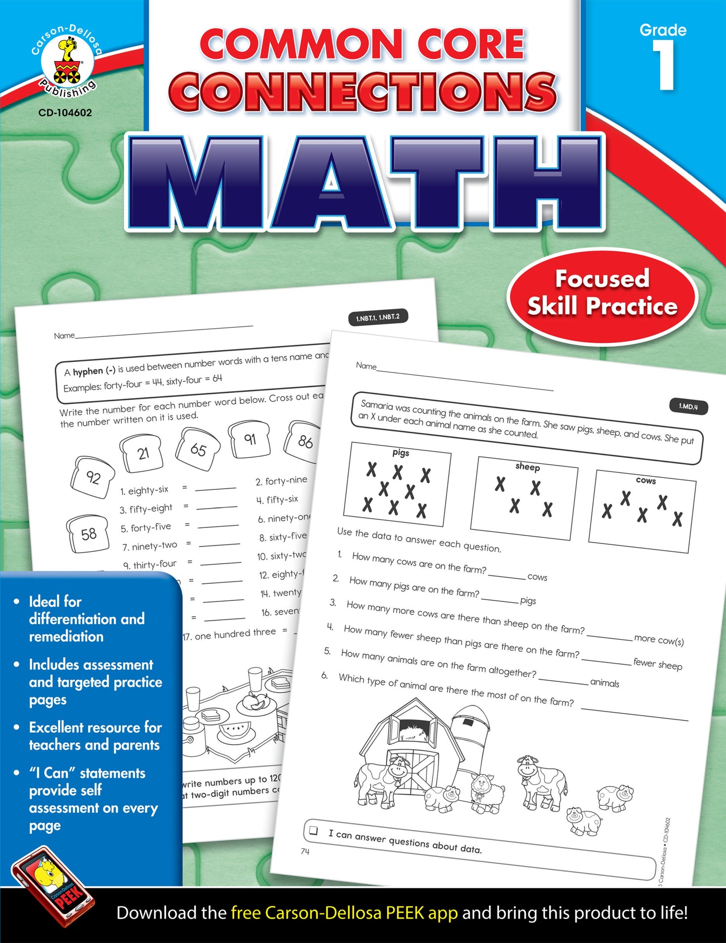Common Core Connections Math: Grade 1 Ebook