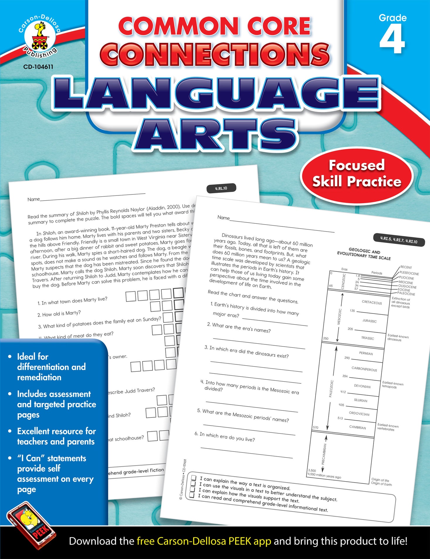 Common Core Connections Language Arts: Grade 4 Ebook