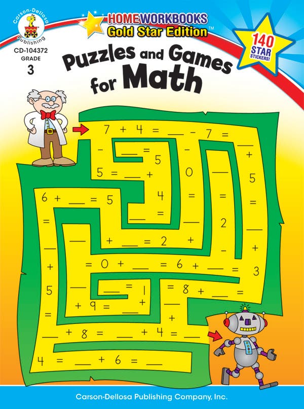 Puzzles And Games For Math Grade 3 (ebook) Ebook