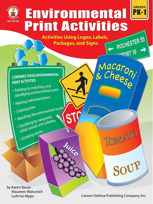 PK-1 Environmental Print Activities Ebook