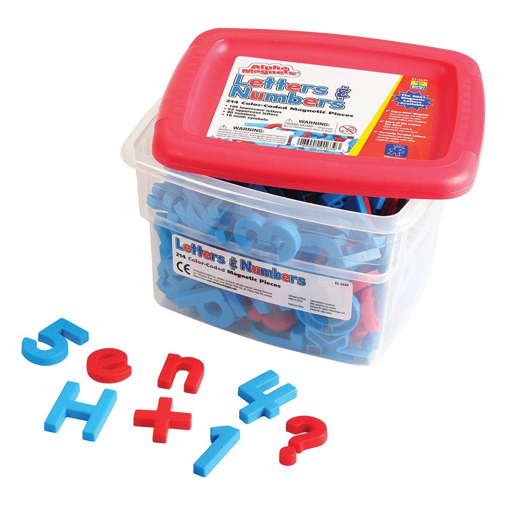 AlphaMagnets and MathMagnets Color Coded 214 pcs
