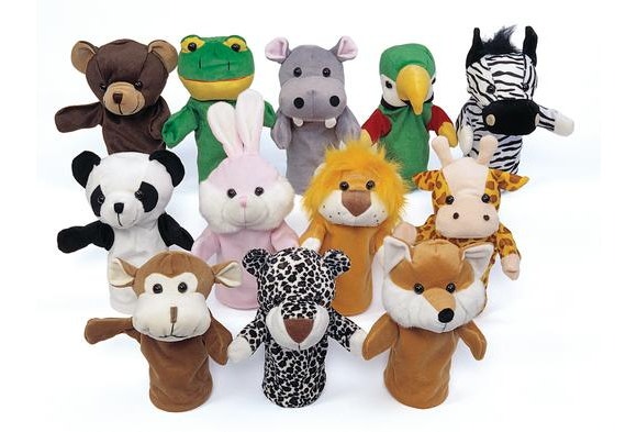 Animal Hand Puppets Set of 12