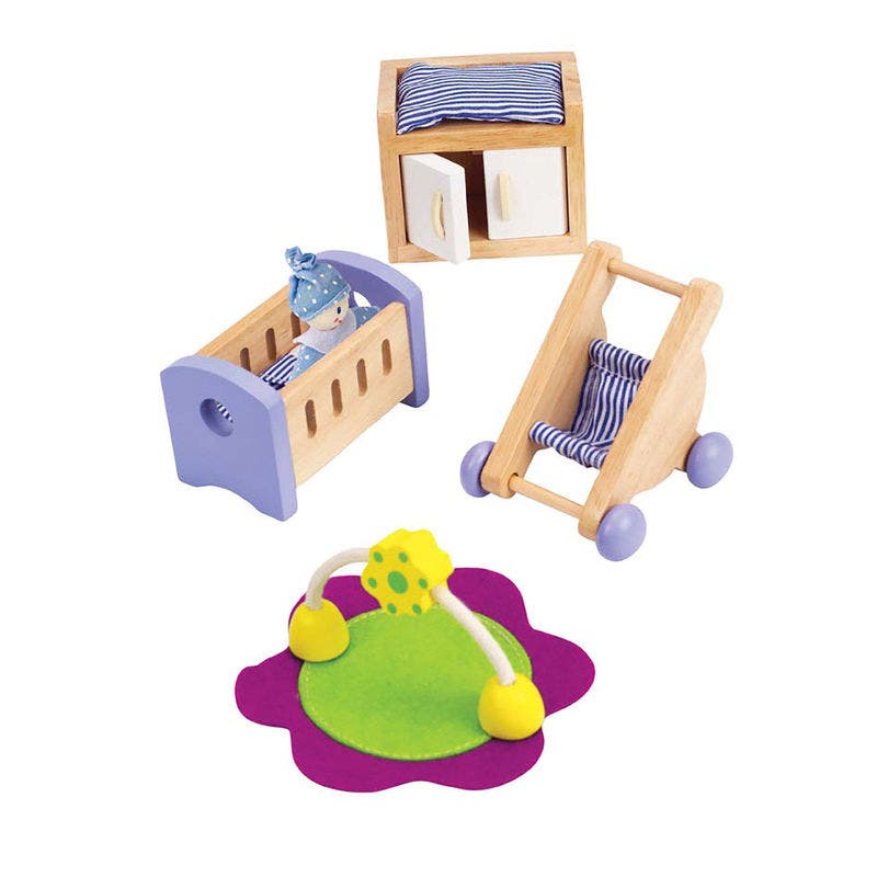 Wooden Dollhouse Furniture Babys Room by Hape
