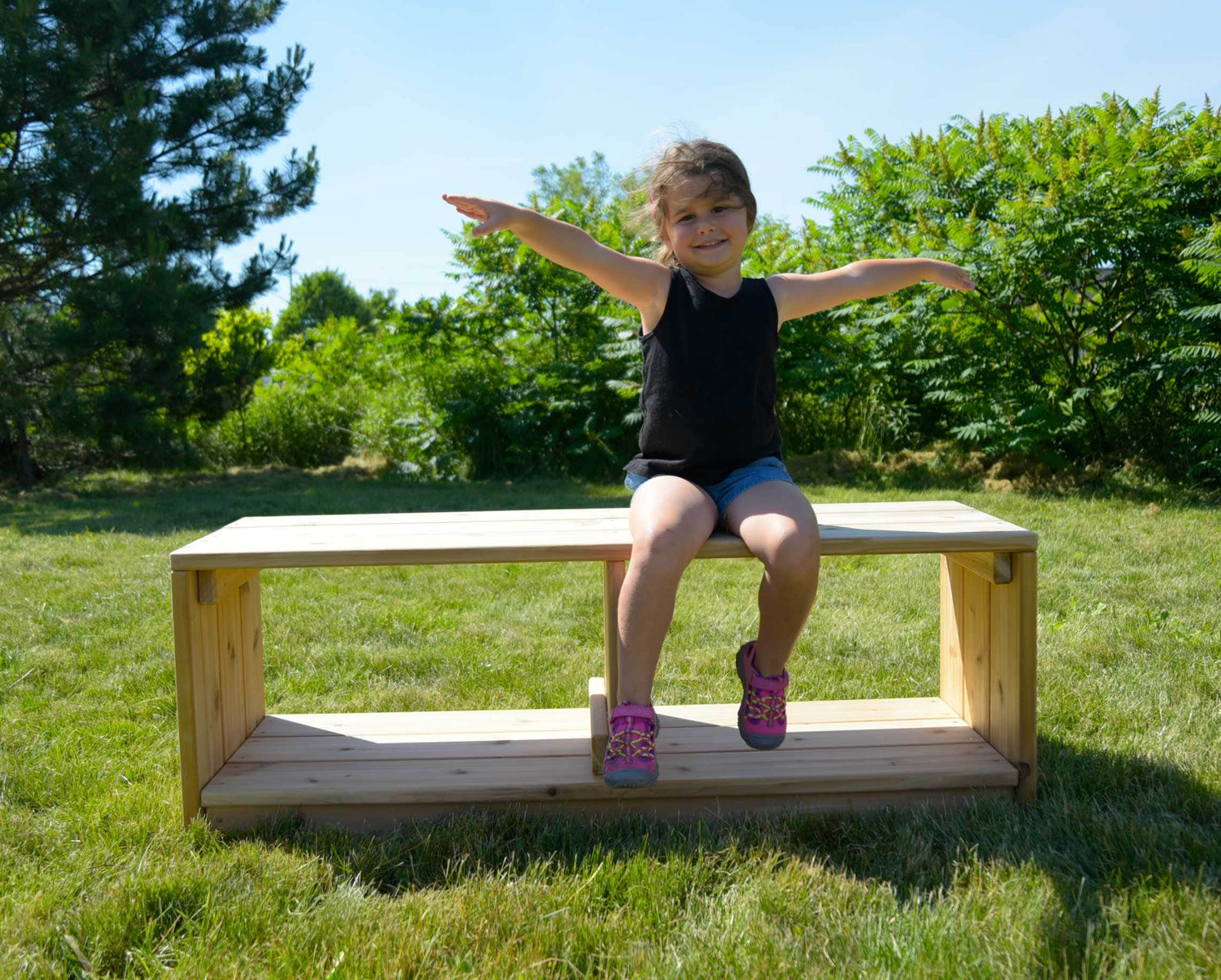 Outdoor Bench with Storage by Naturally Inspired Play