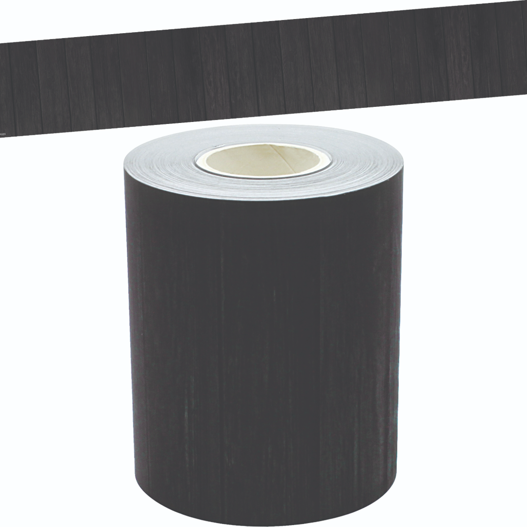 Black Wood Straight Rolled Border Trim