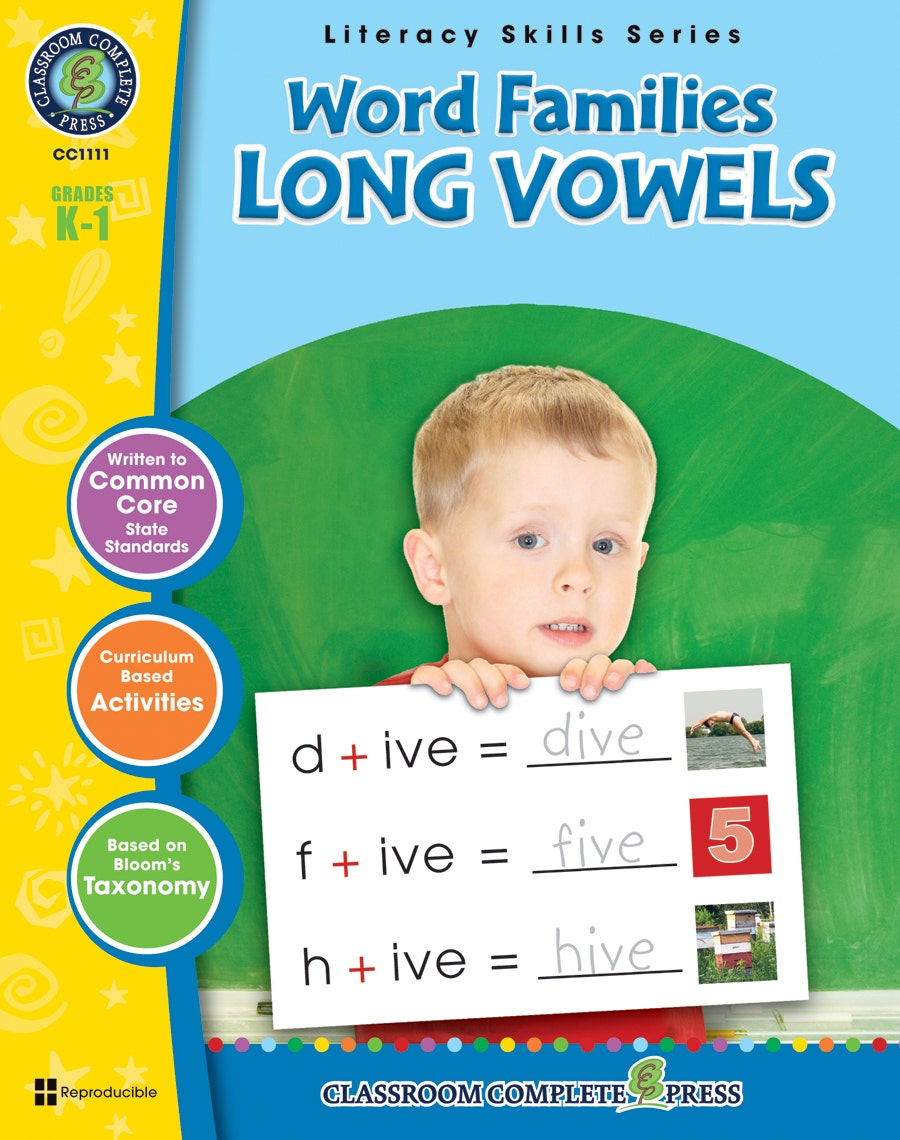 Word Families - Long Vowels Gr. PK-2 Ebook