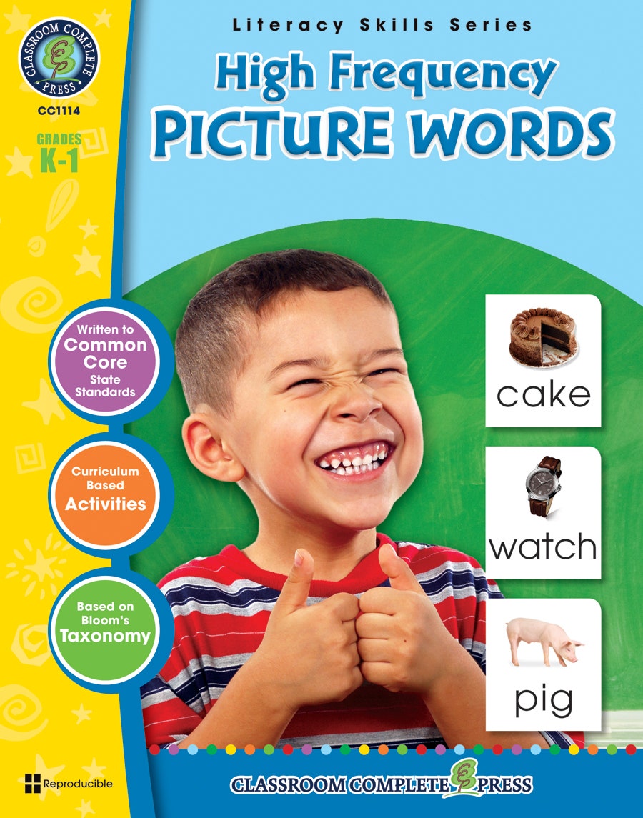 High Frequency Picture Words Gr. PK-2 Ebook