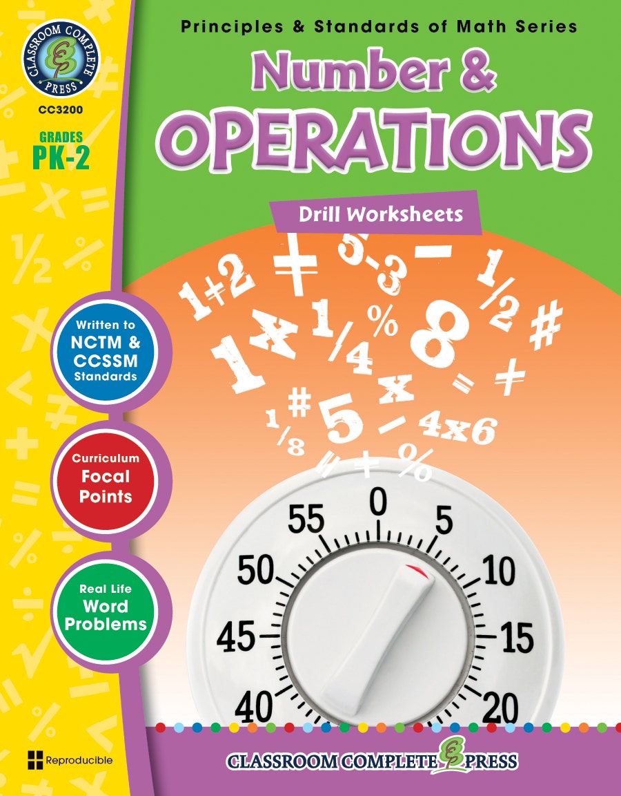 Number & Operations - Drill Sheets Gr. PK-2 Ebook