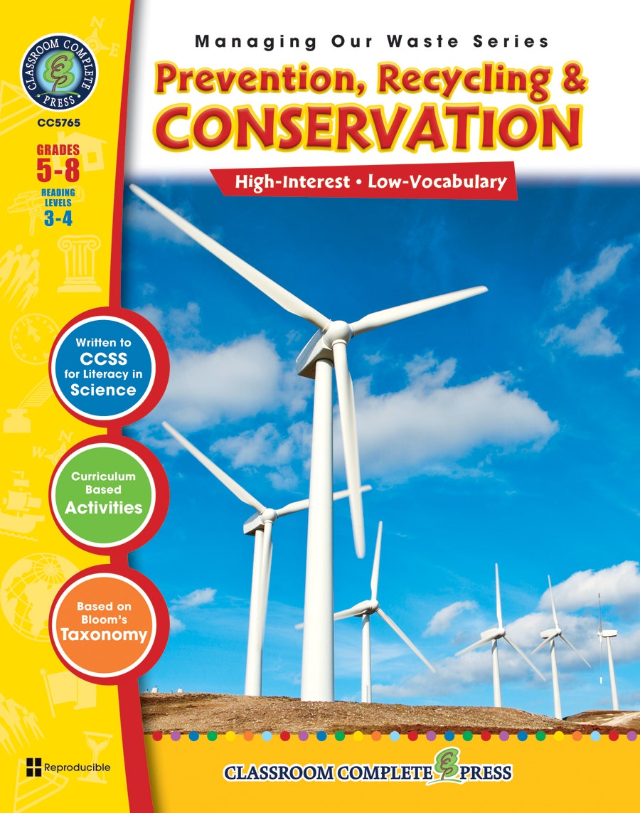 Prevention Recycling & Conservation Gr. 5-8 Ebook