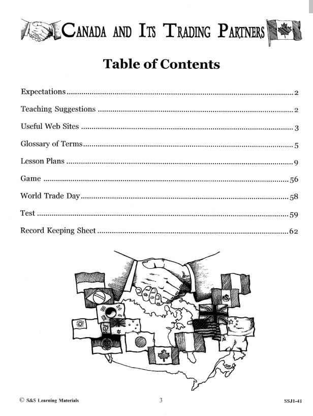Canada & It's Trading Partners Grades 6-8