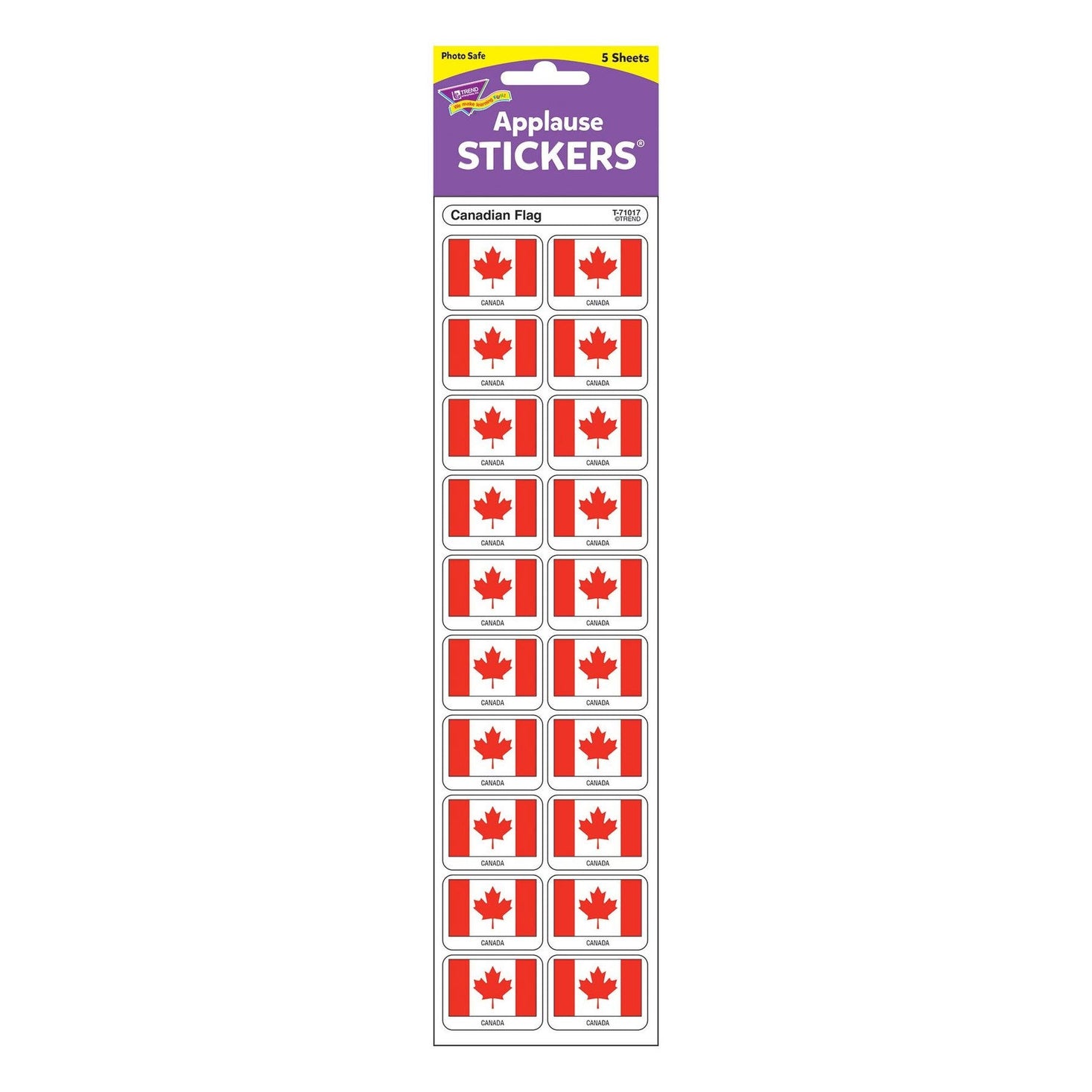 Canadian Flag Discovery Stickers