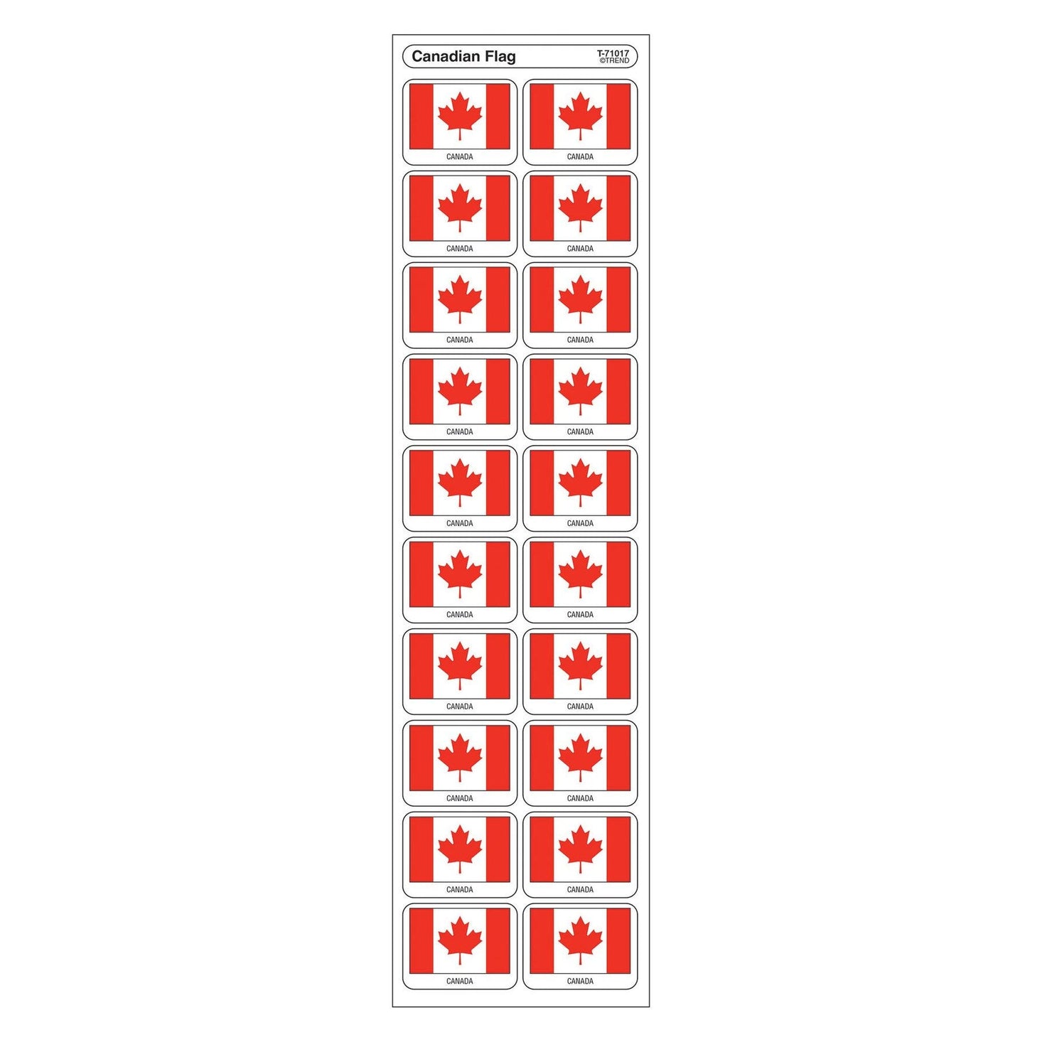 Canadian Flag Discovery Stickers