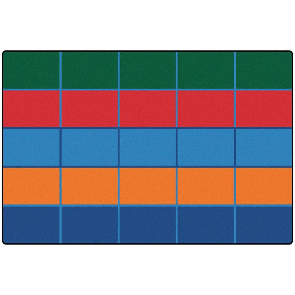 Color Blocks Value Seating Rectangle Multi Carpet 6ft x 9ft