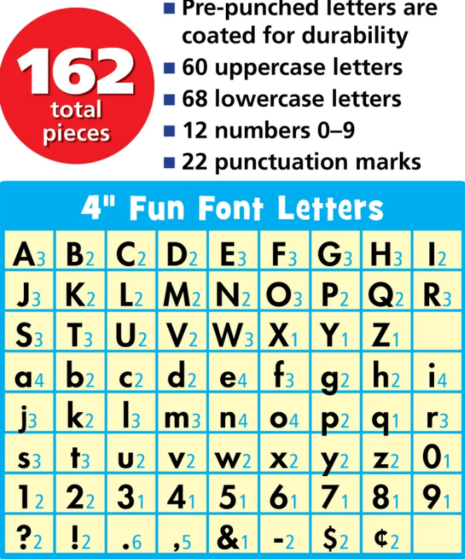 Color Crush 4in Fun Font Letters Combo Pack
