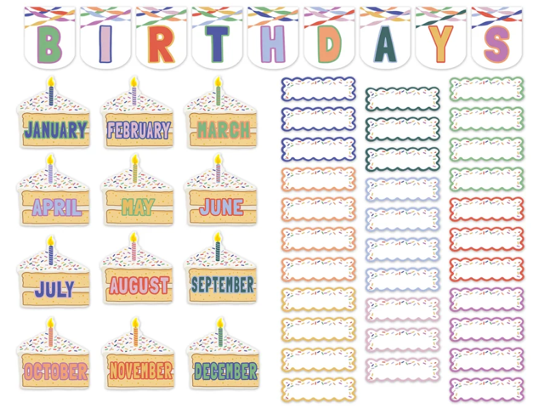 Color Crush Birthdays Mini Bulletin Board