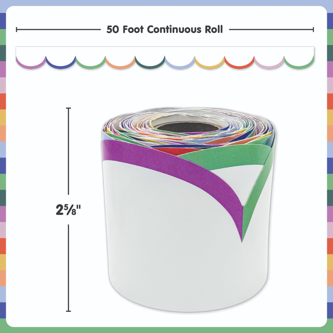 Color Crush Crushing It Scalloped Die-Cut Rolled Border Trim