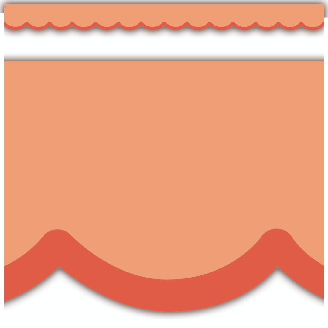 Color Crush Orange Scallops Die-Cut Rolled Border Trim