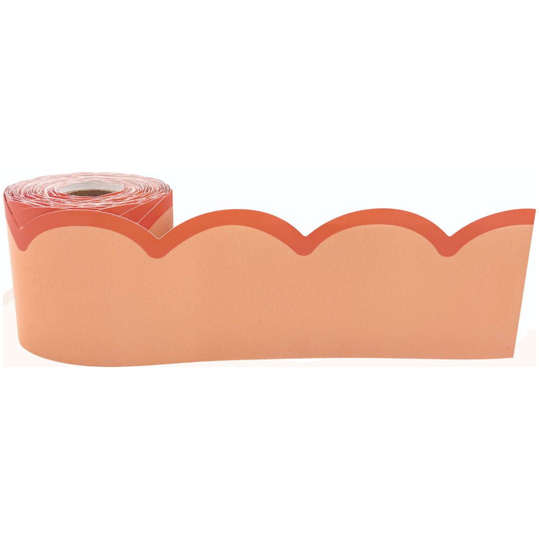 Color Crush Orange Scallops Die-Cut Rolled Border Trim