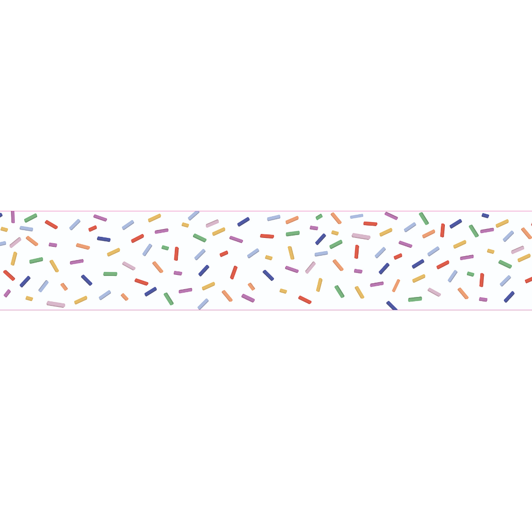 Color Crush Sprinkles Straight Rolled Border Trim
