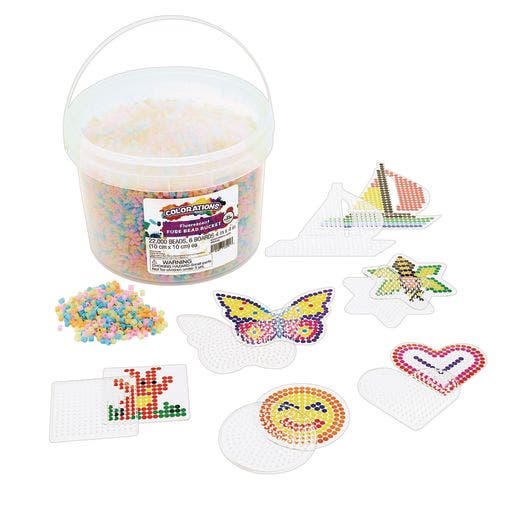 Colorations 22000 Fluorescent Fuse Beads and 6 Boards