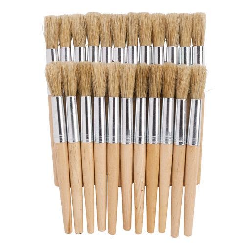 Classic Wooden Chubby Brushes Set of 24