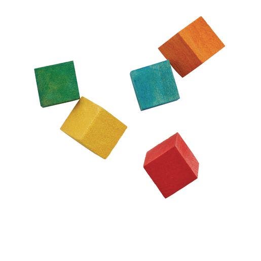 Colored Wood Cubes 196 pcs