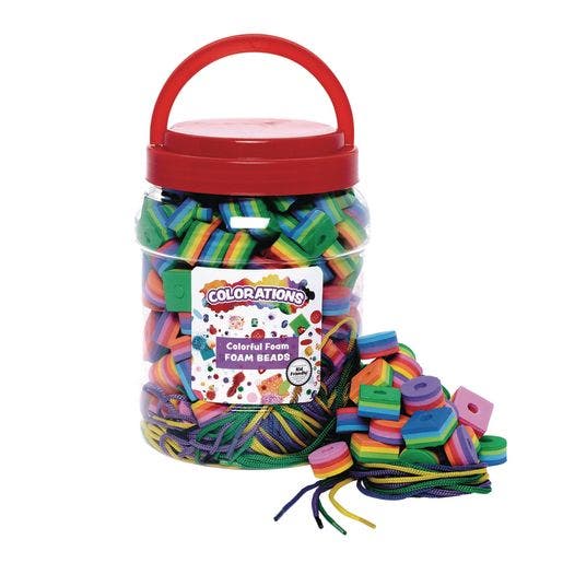Colorful Jumbo Foam Beads Kit 200 Beads