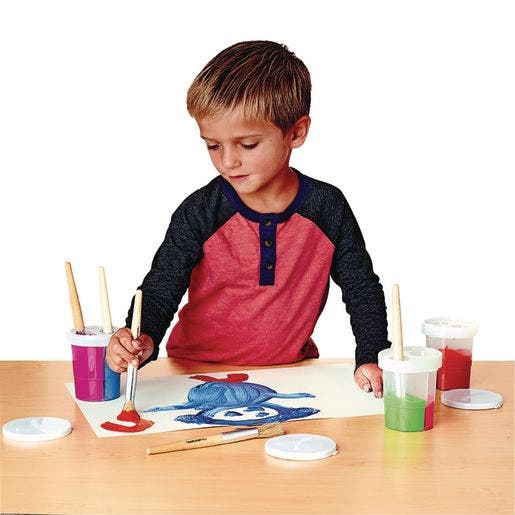 Double Dip Divided Paint Cups-Set Of 5