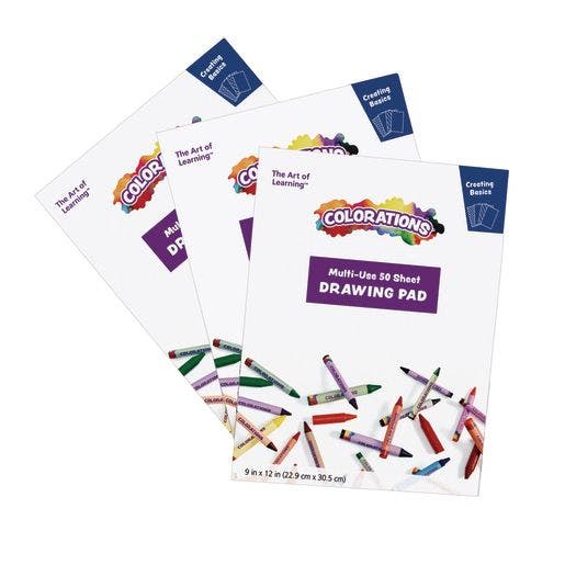 Colorations Drawing Pad 50 Sheets 3 Packs