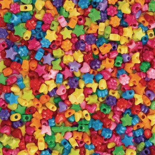 Fun Shapes Pony Beads 1Lb