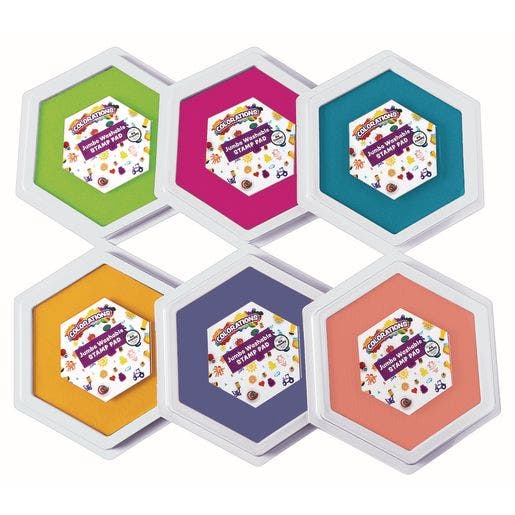 Colorations Candy Colors Jumbo Washable Stamp Pads Set of 6